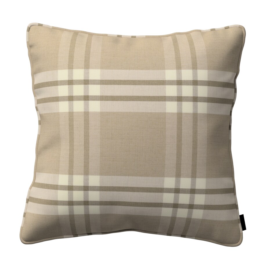 Poszewka Gabi na poduszkę 45x45 krata beżowa