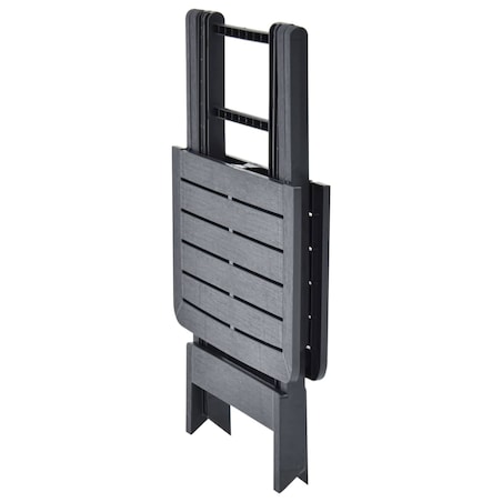 vidaXL Składany stolik ogrodowy, antracytowy, 79x72x70 cm, plastik