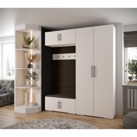 Garderoba do przedpokoju INOVA 3 Z18 biały+czarny+manila04