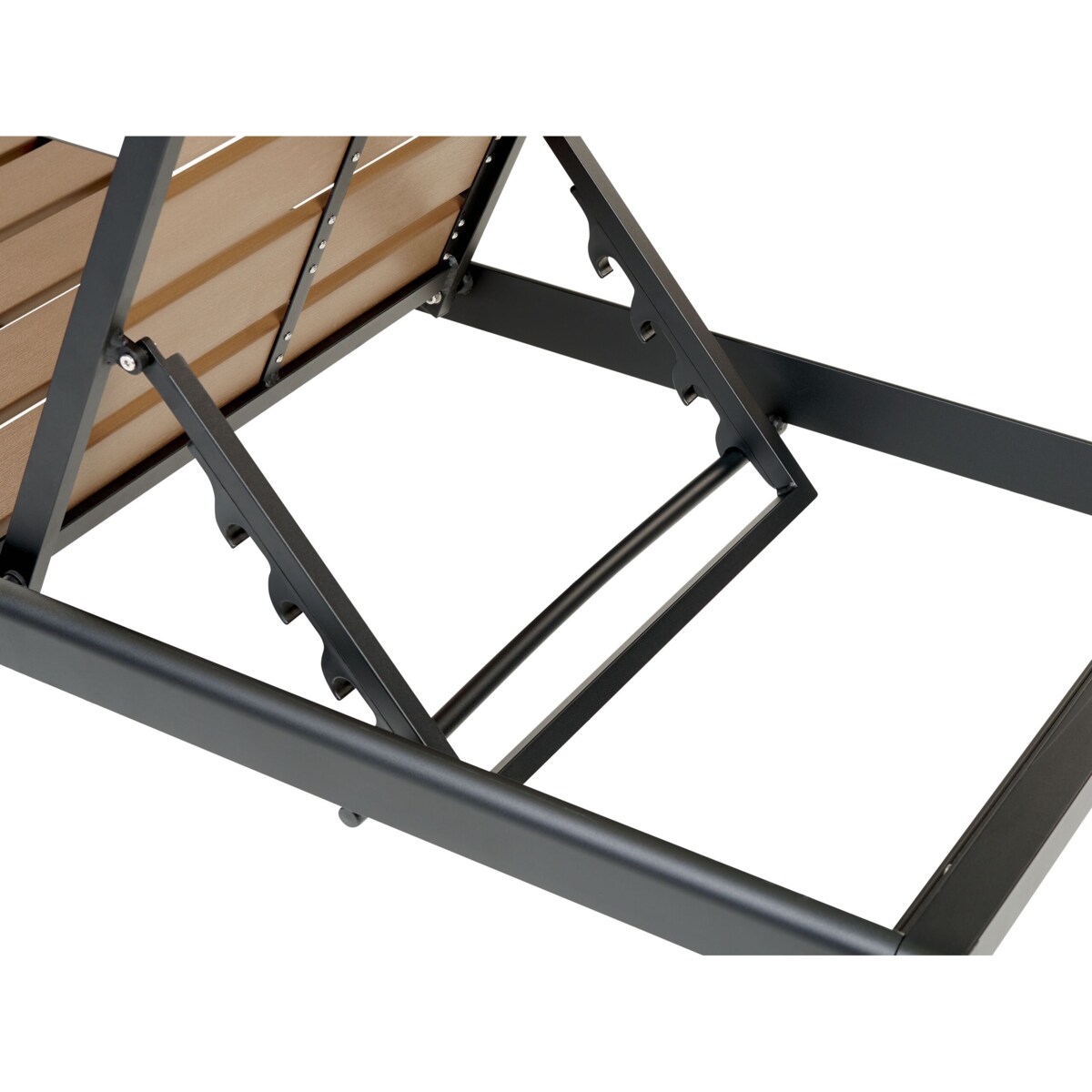 Leżak ogrodowy jasne drewno z czarnym NARDO