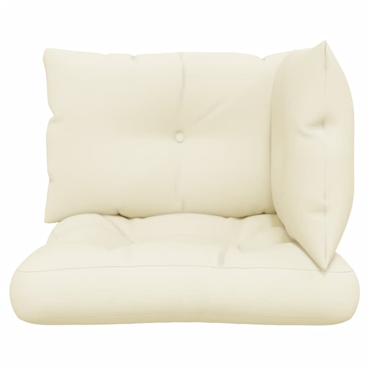 vidaXL Poduszki na palety, 3 szt., kremowe, tkanina