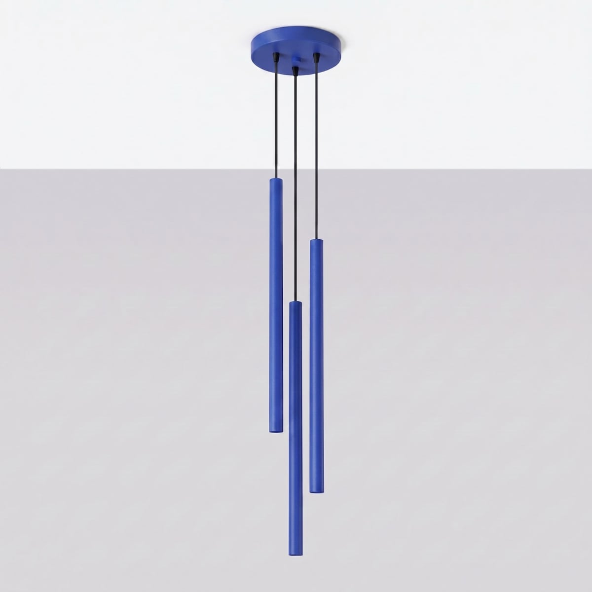 Lampa wisząca PASTELO 3P ultramaryna