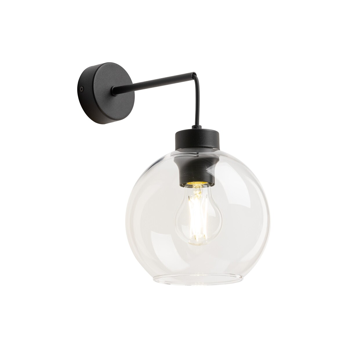 Kinkiet ścienny TK Lighting CUBUS Transparent 10245 czarny E27 nowoczesny