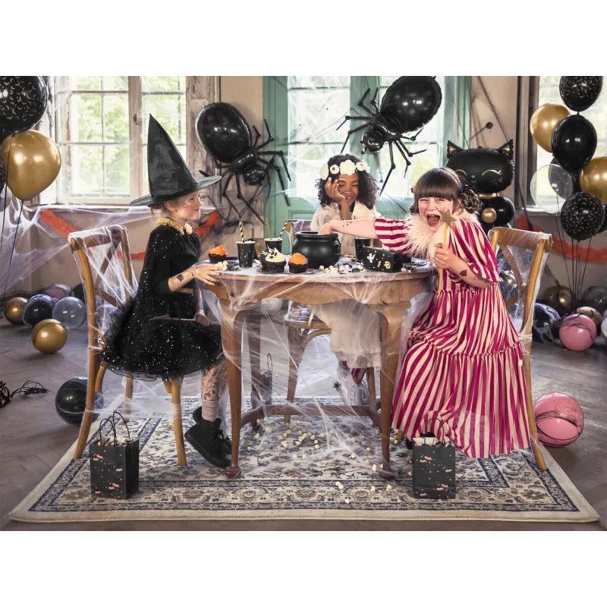 Balon foliowy Pająk, 60x101cm, czarny