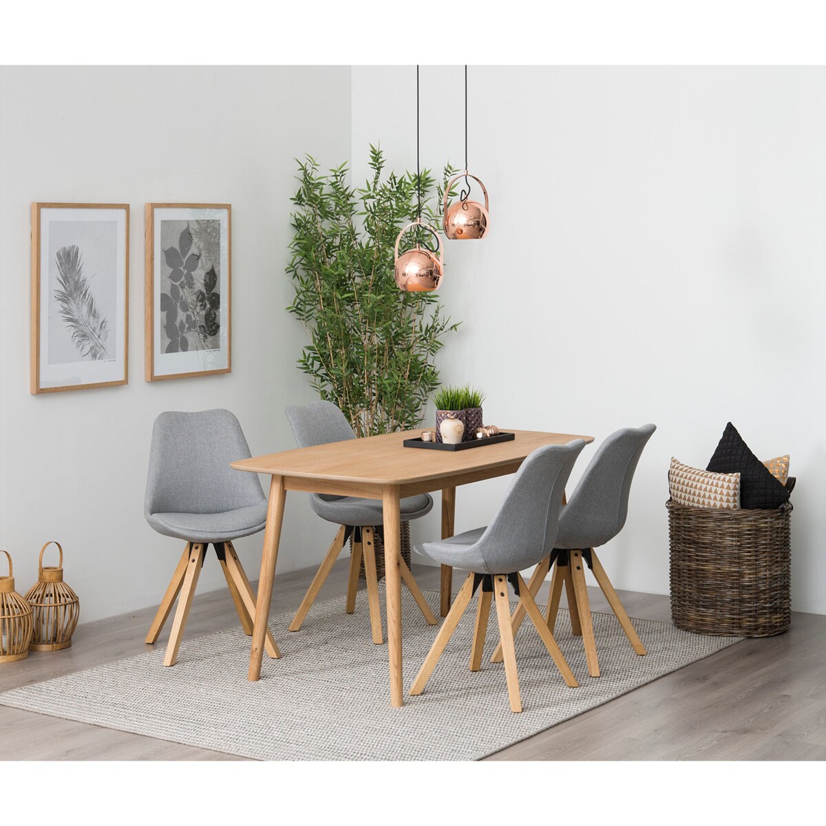 Krzesło Dima light grey tapicerowane
