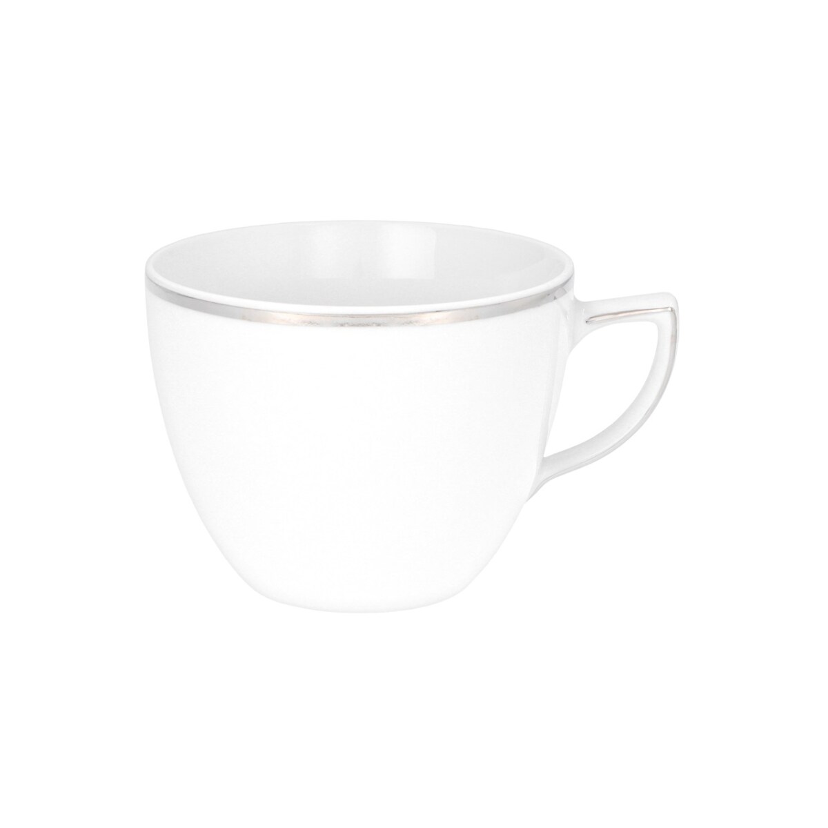 Zestaw filiżanek ze spodkami dla 6 osób 12 el. City Platynowe B325