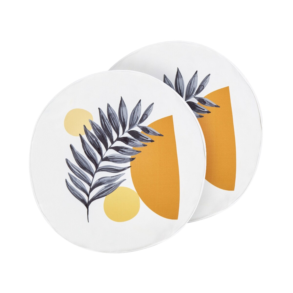 2 poduszki ogrodowe w liście 40 cm białe VIOZENE