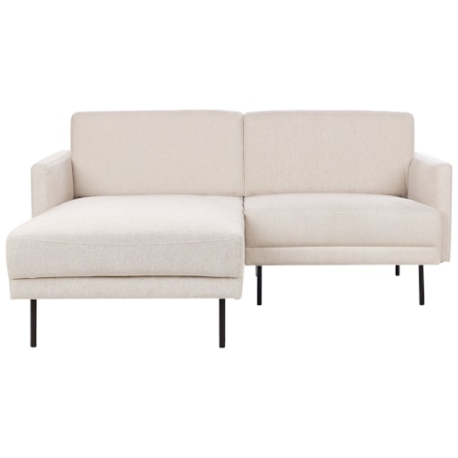 Narożnik BREDA Jasnobeżowy dla 2 osób Prawostronny