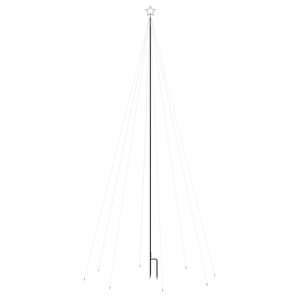 vidaXL Choinka LED do wnętrz na zewnątrz 576 diod LED niebieska, 3,6 m