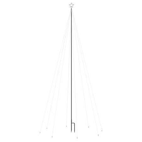 vidaXL Choinka LED do wnętrz na zewnątrz 576 diod LED niebieska, 3,6 m