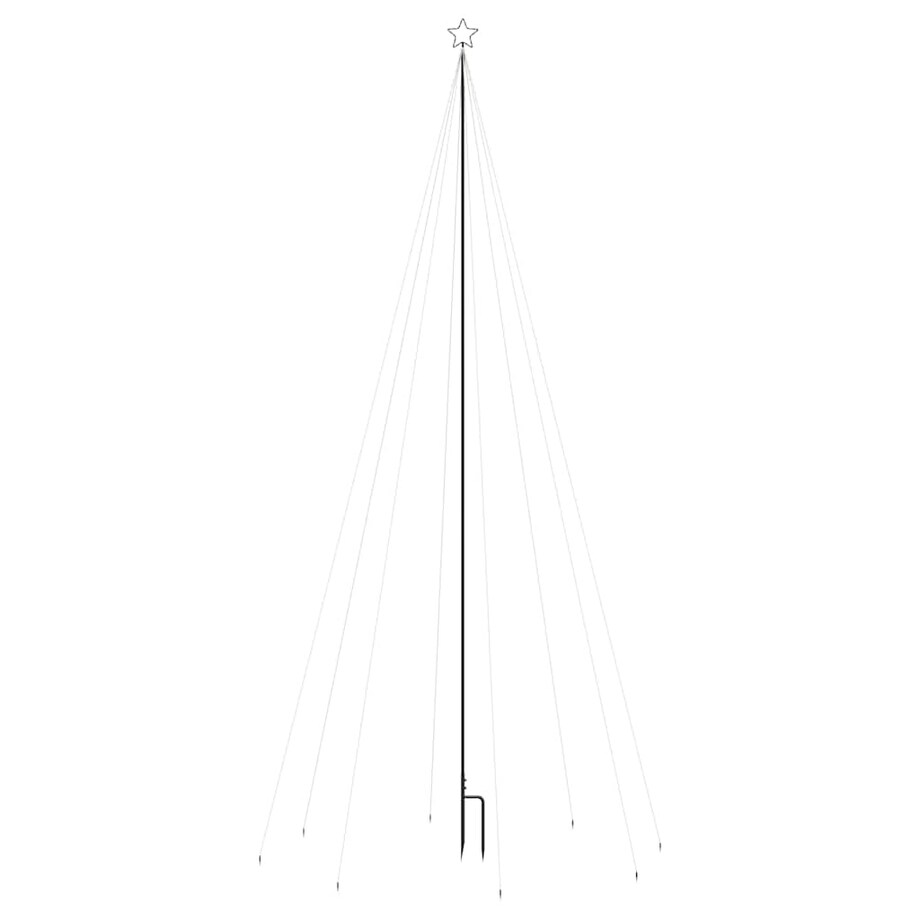 vidaXL Choinka LED do wnętrz na zewnątrz 576 diod LED niebieska, 3,6 m