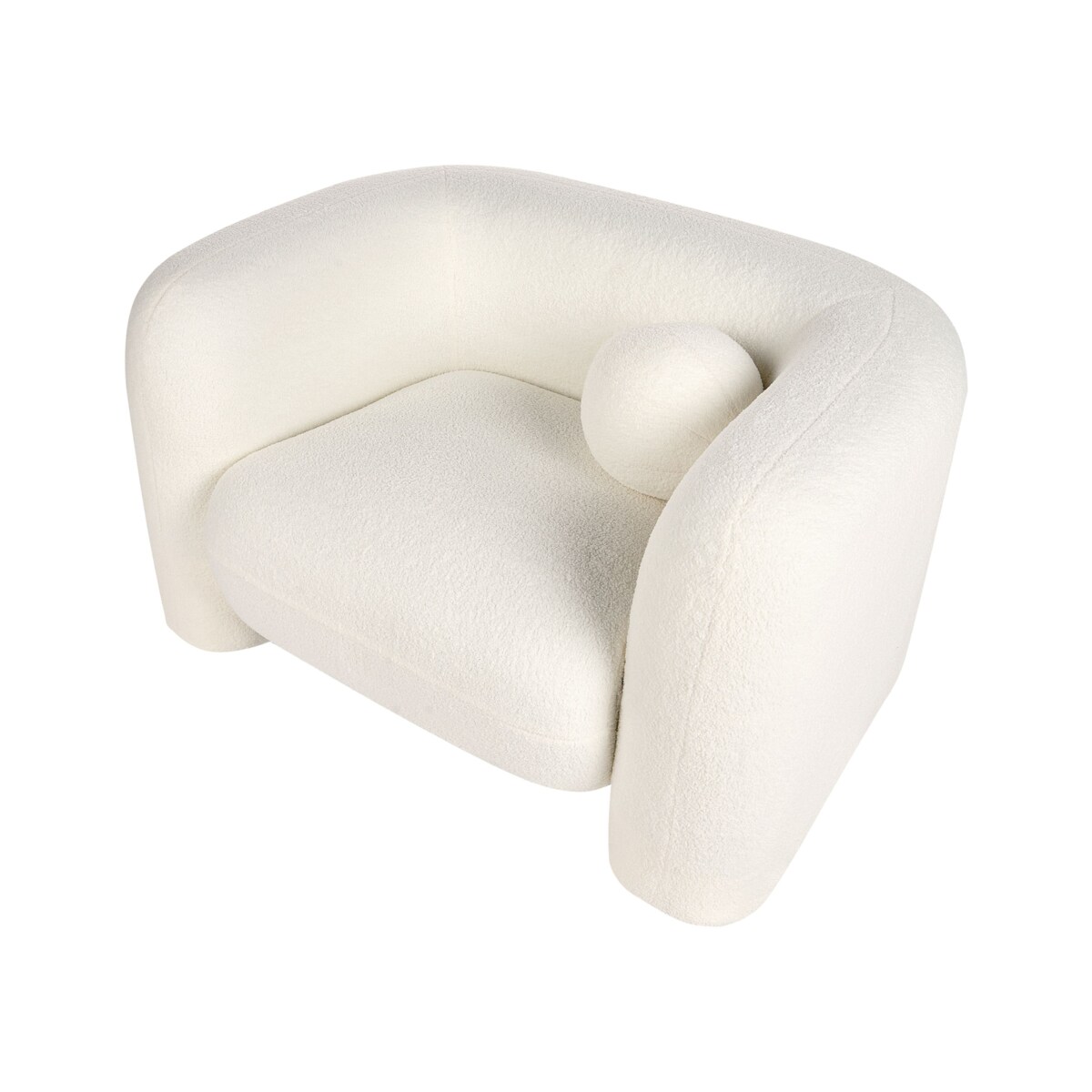 Fotel LEIREN Boucle Biały