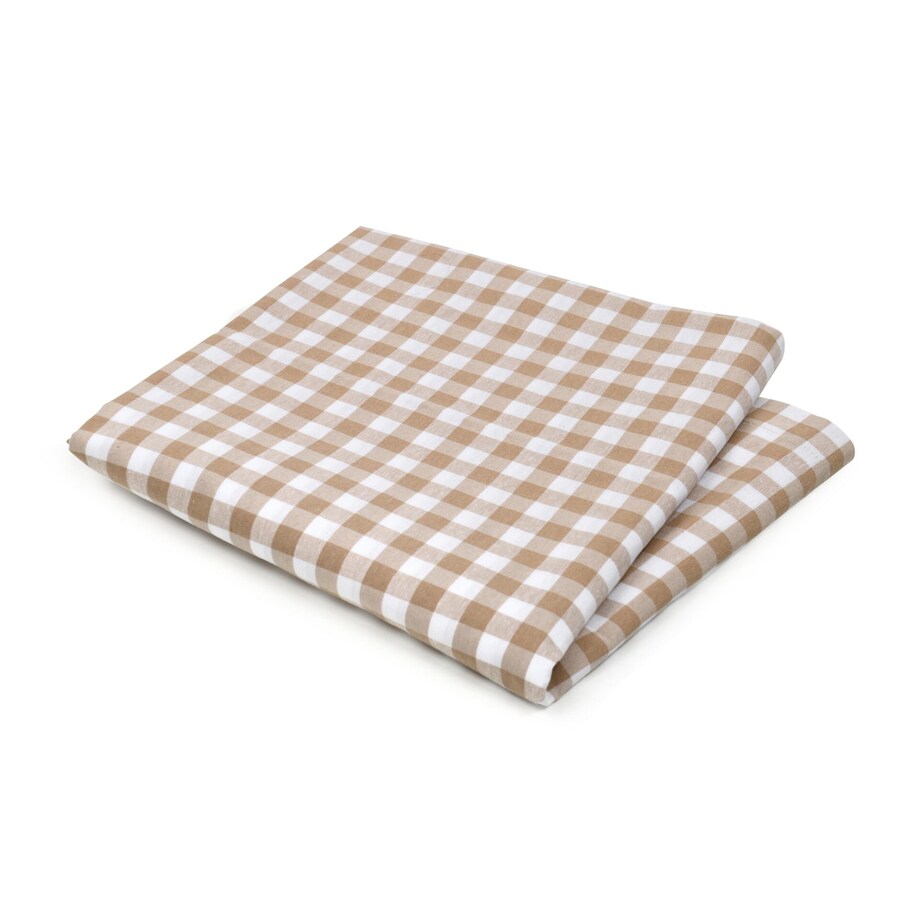 Obrus Beige Gingham - 130 cm x 300 cm - idealny dla 8 osób