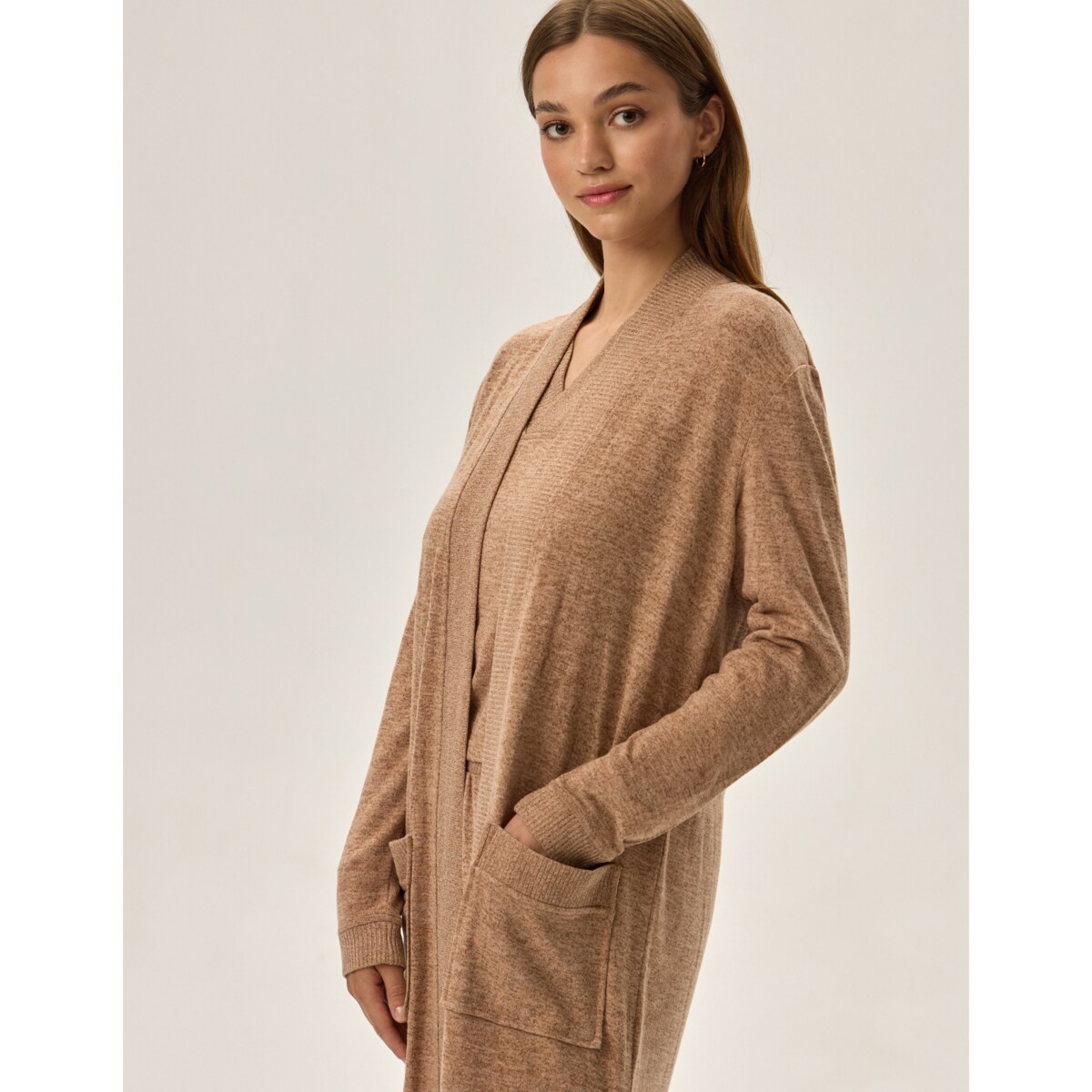 Szlafrok Fudge 41948-80X Beżowy Beżowy, L/XL