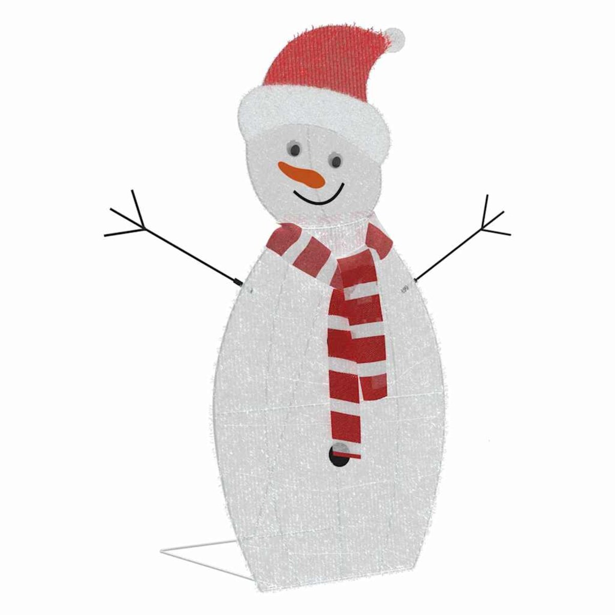 vidaXL Nawiedzona Rodzina Bałwanków 3 pcs Ciepła biel Poliester