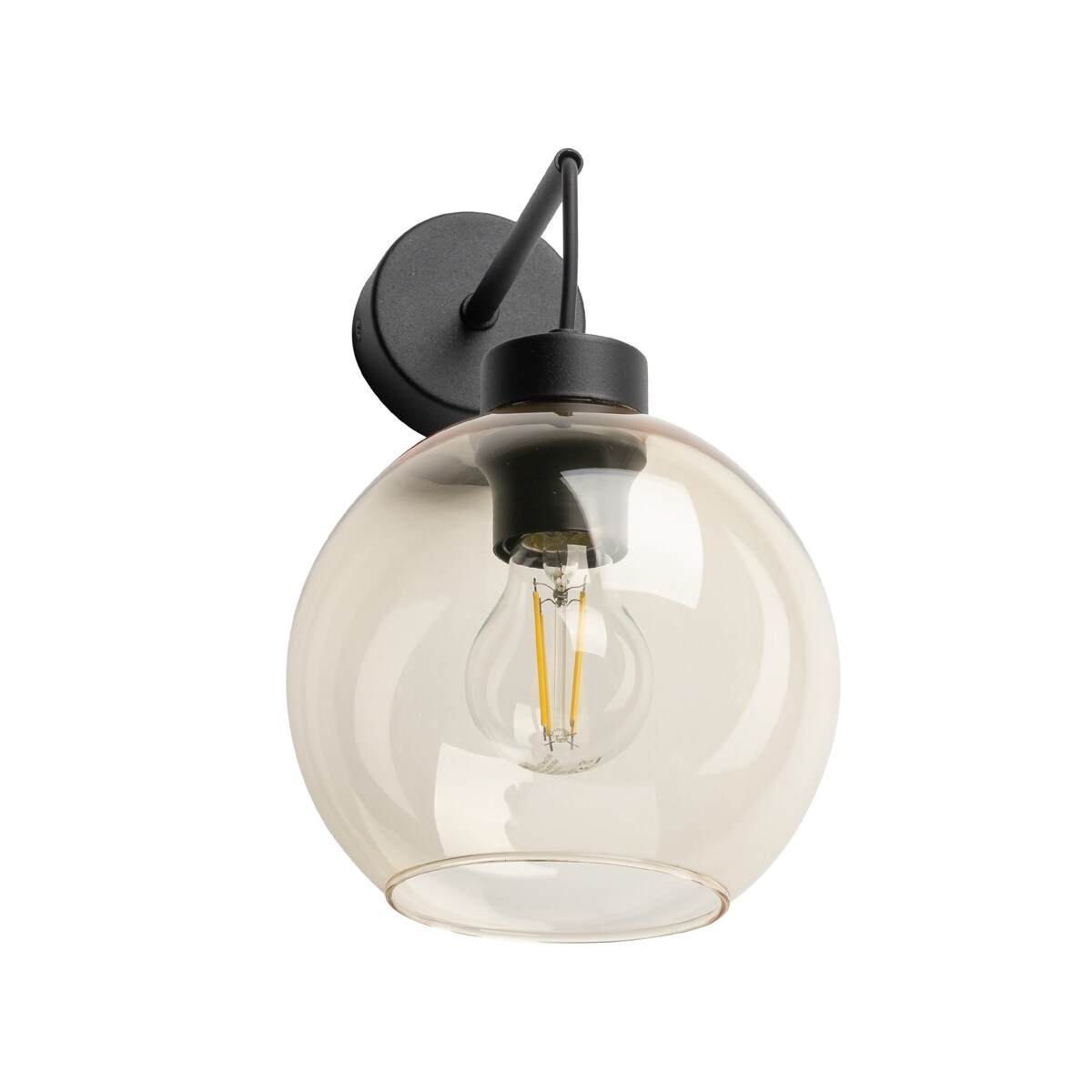 Kinkiet ścienny TK Lighting CUBUS 4135 czarno-bursztynowy E27 nowoczesna lampa do salonu sypialni i korytarza