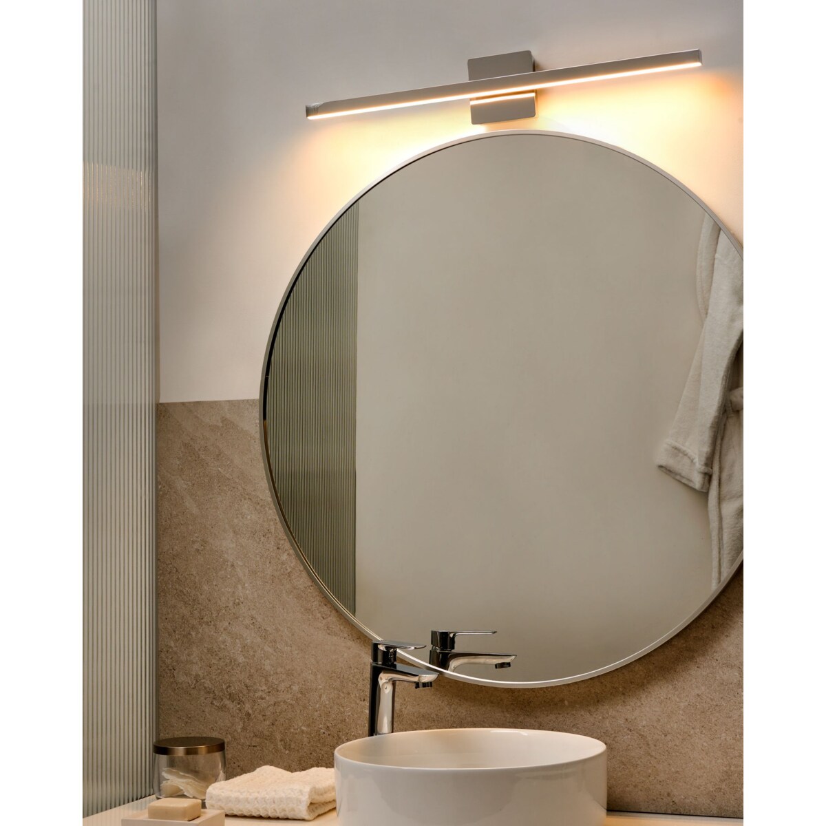 Kinkiet LED obrazowy/łazienkowy MARIZ Metal Srebrny