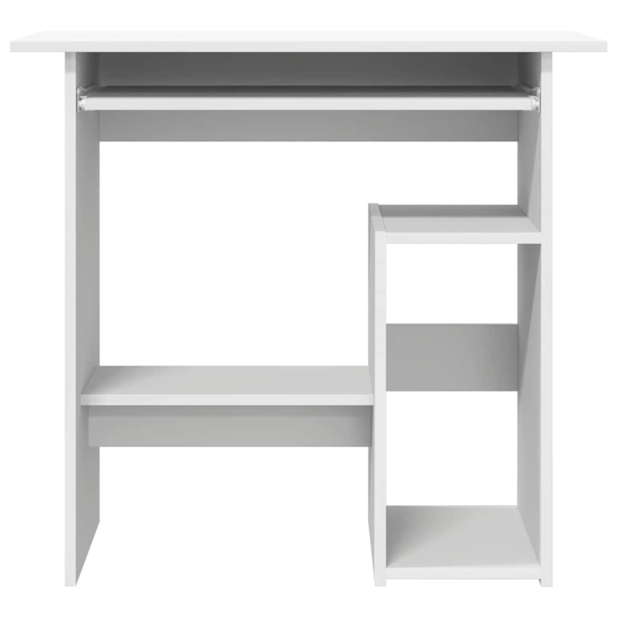 vidaXL Biurko, białe, 80x45x74 cm, materiał drewnopochodny