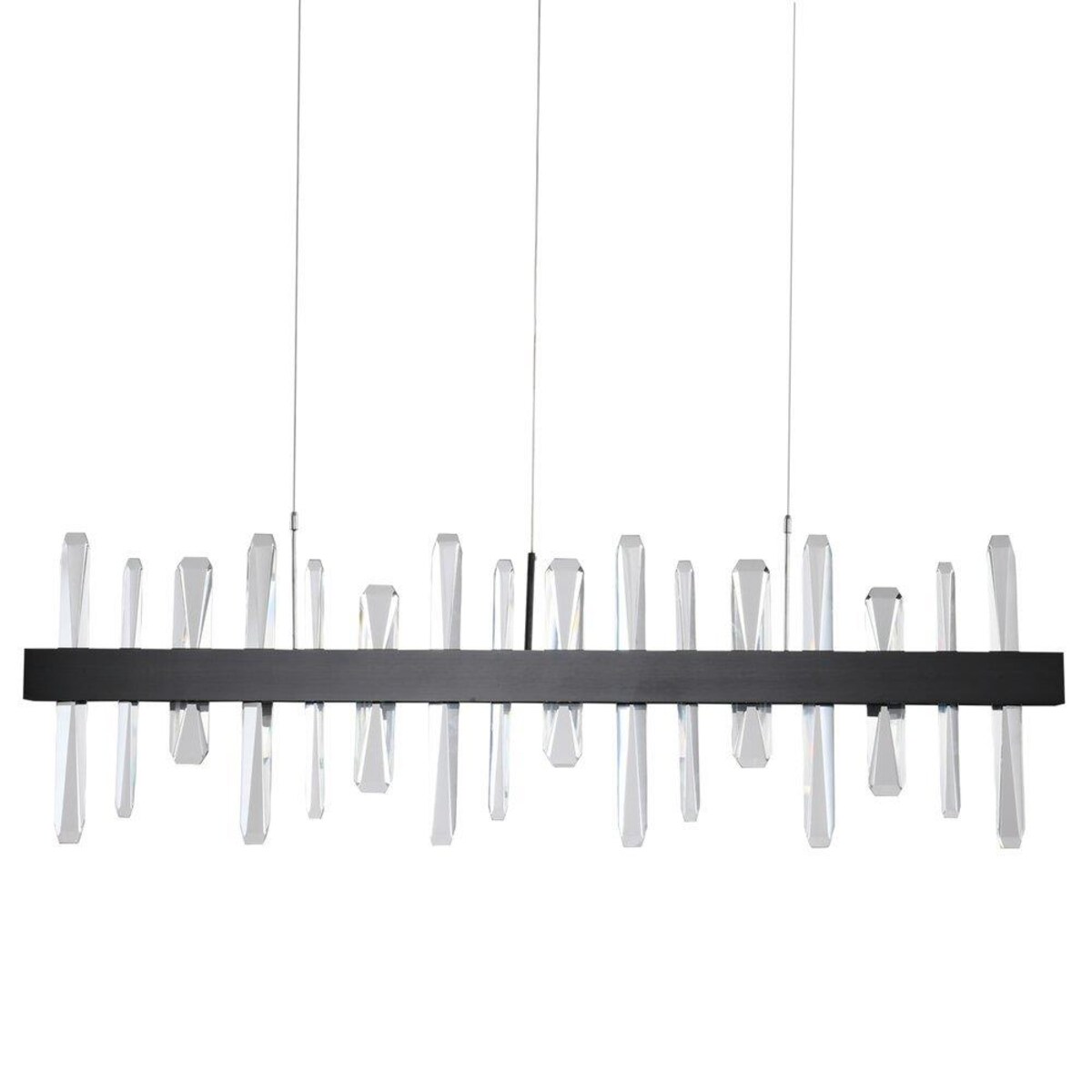 Lampa podwieszana kryształ Arctic SMP0099 black Step LED 104W 3000K belka czarna