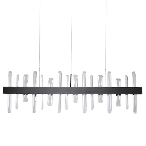 Lampa podwieszana kryształ Arctic SMP0099 black Step LED 104W 3000K belka czarna