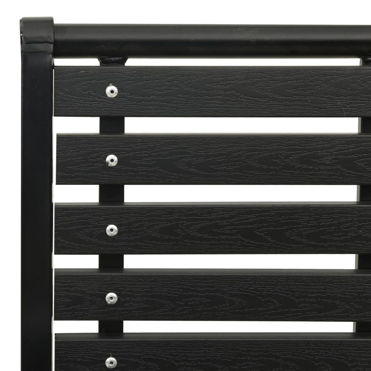 vidaXL Krzesła ogrodowe, 2 szt., stal i WPC, czarne