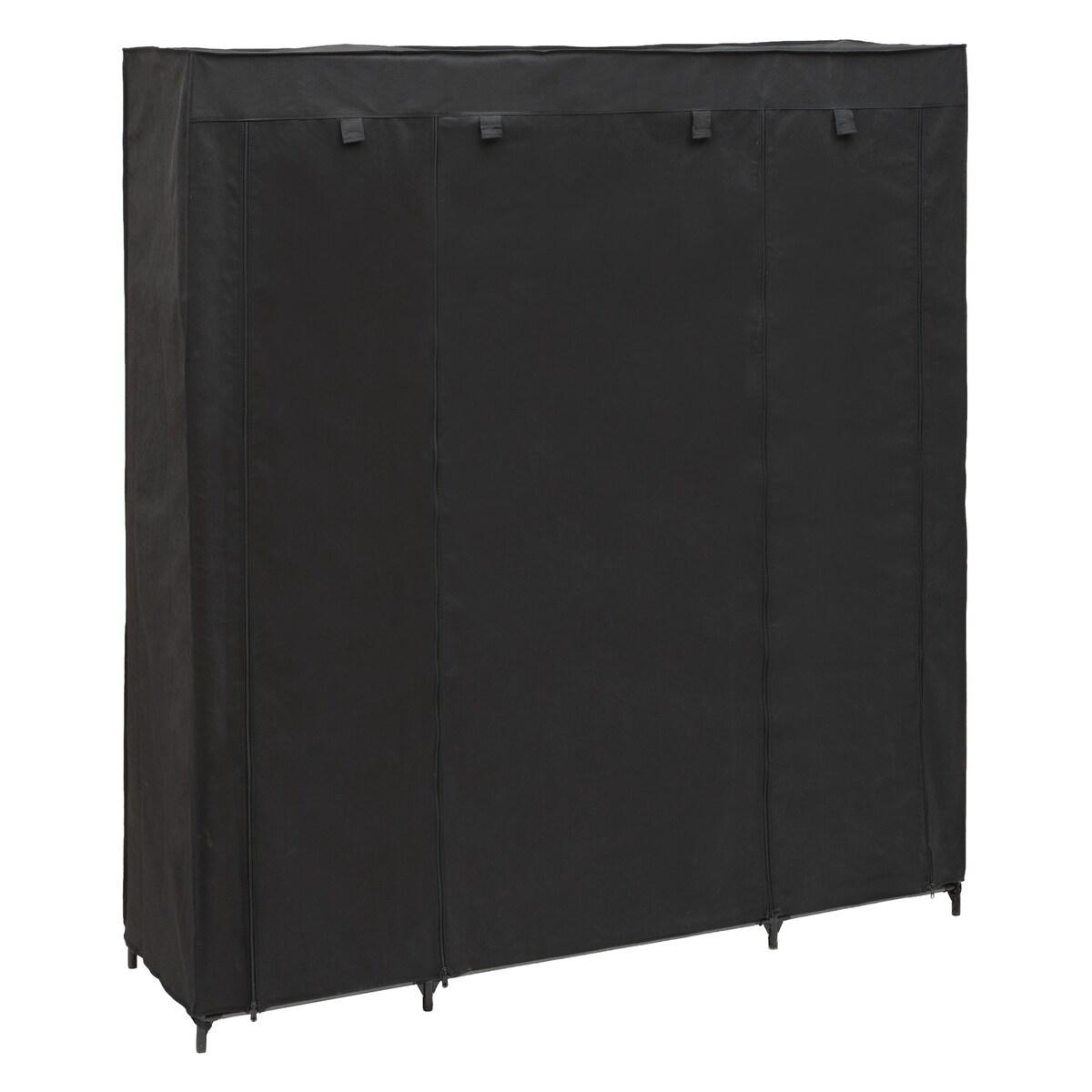 Szafa tekstylna DRESSY podwójna z 2 półkami, 155 x 45 x 165 cm