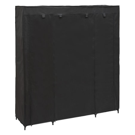 Szafa tekstylna DRESSY podwójna z 2 półkami, 155 x 45 x 165 cm