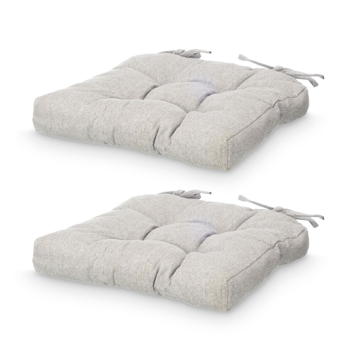 Poduszki na krzesło z pikowaniem i troczkami, 40 × 40 cm