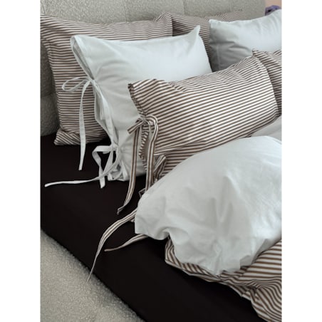 Pościel Bawełniana w Paski Styl Japandi - 200x220cm