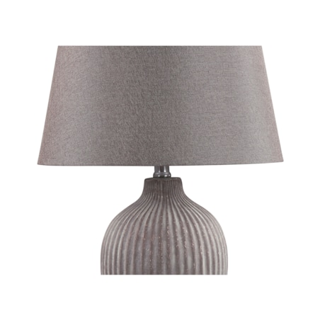 Lampka nocna ceramiczna brązowa FERGUS