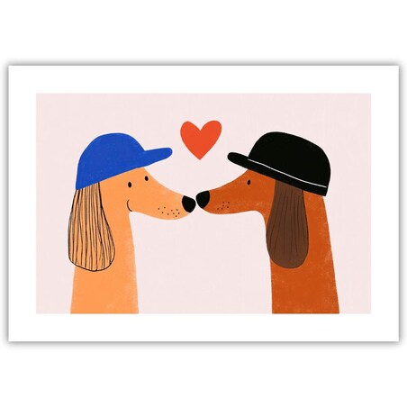 plakat zakochane pieski 70x100