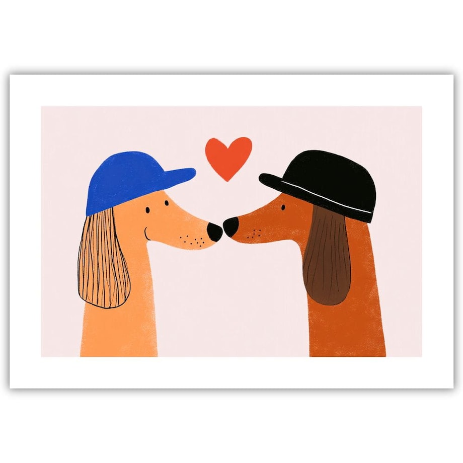 plakat zakochane pieski 70x100