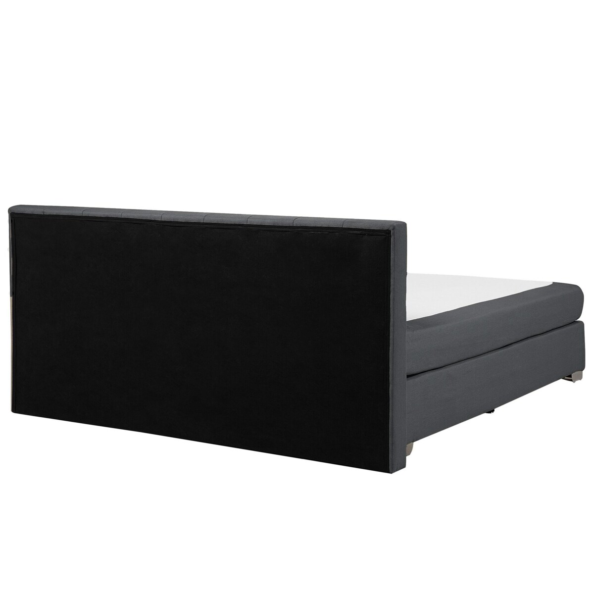 Łóżko kontynentalne tapicerowane 180 x 200 cm szare ADMIRAL