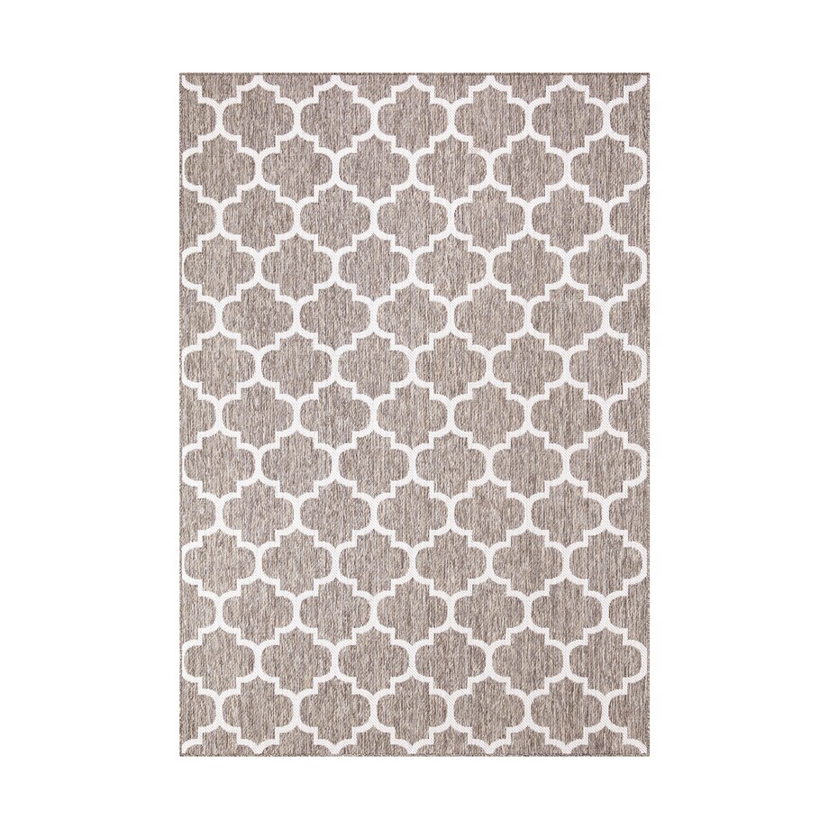 Dywan na zewnątrz i do wnętrz koniczynka Sunny 4620 Beż Krem 80x150