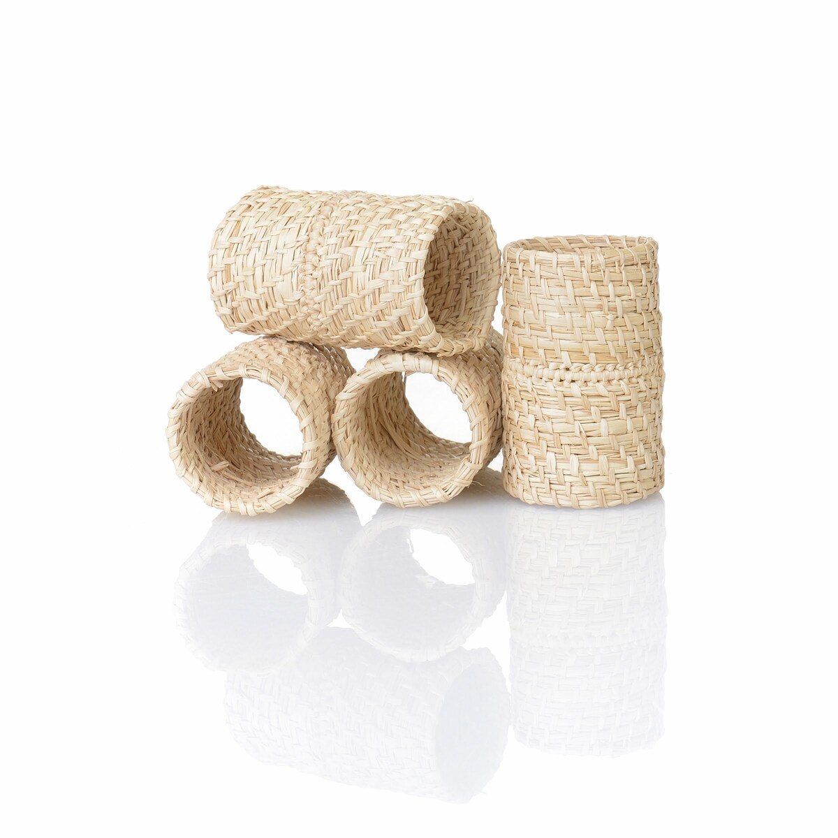Obrączki na serwetki Beige Rings - 4 sztuki
