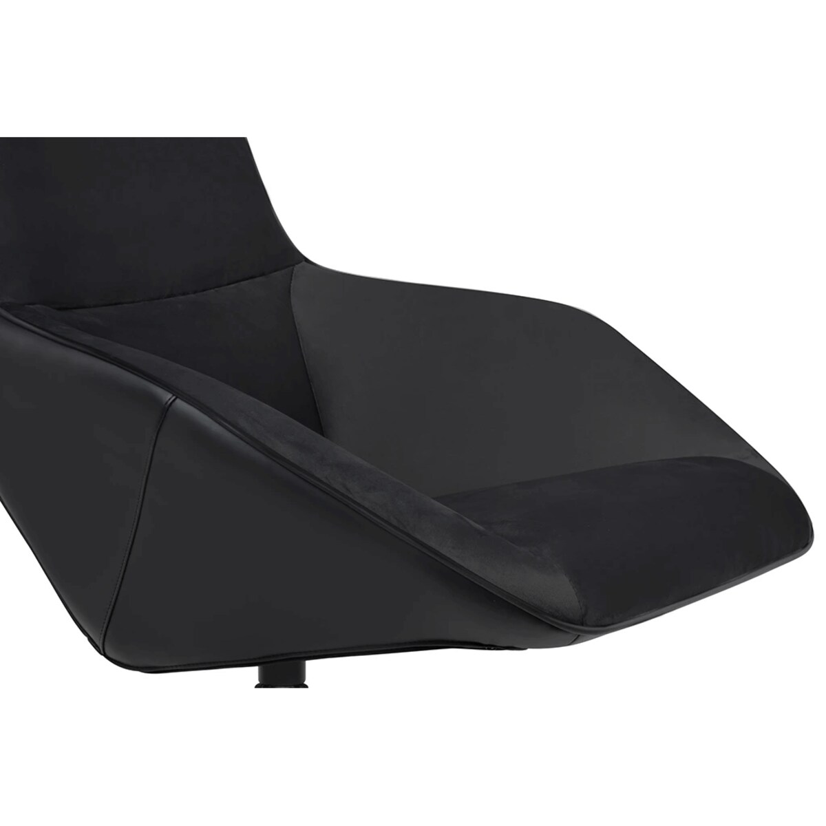Welurowy fotel obrotowy Vita Velvet MSE011000309.41 czarny, King Home