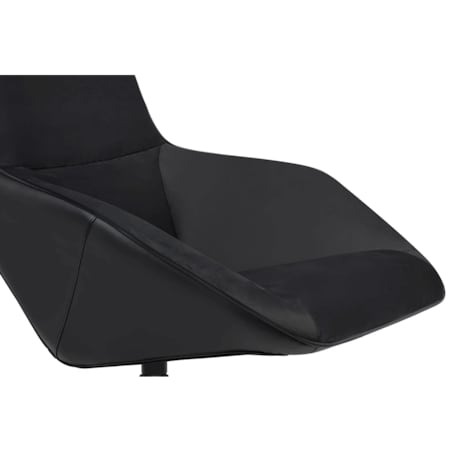 Welurowy fotel obrotowy Vita Velvet MSE011000309.41 czarny, King Home
