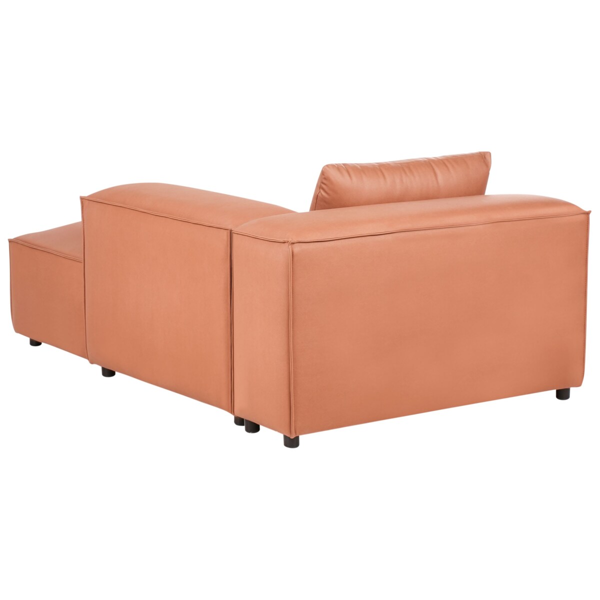 Szezlong lewostronny BRANDE Ekoskóra Złoty brąz