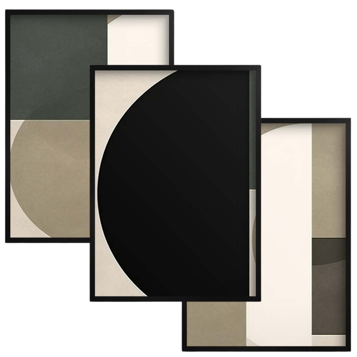 Obrazy Plakaty ścienne Geometria w Czerni dekoracja na ścianę do biura