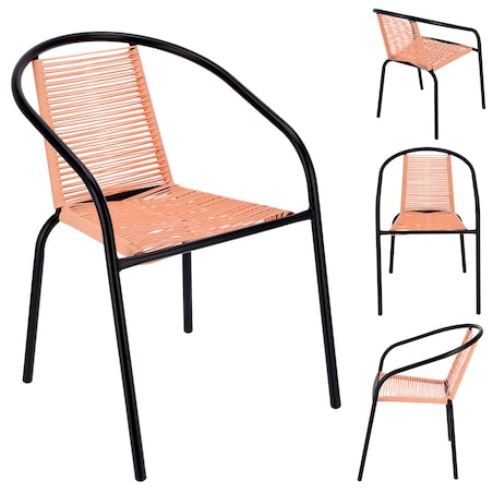 Fotel BISTRO sznurkowy wygodne KRZESŁO ogrodowe na balkon TARAS do ogrodu