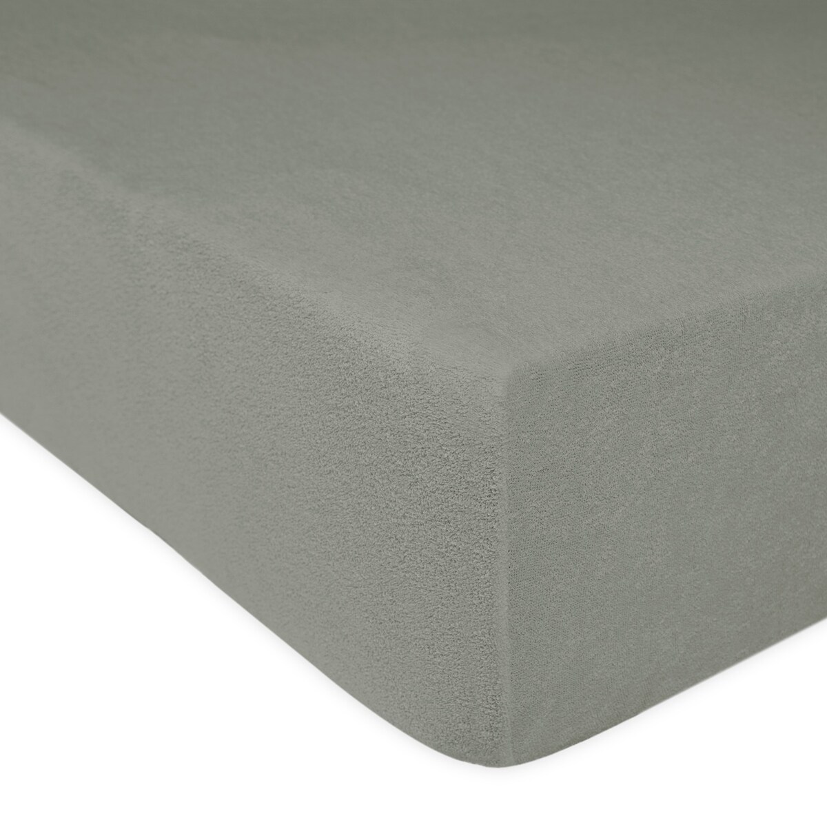 Prześcieradło z bawełny frotte z gumką 120x200 kolor szary PREMIUM