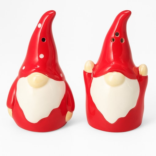 Solniczka i pieprzniczka YULORA cermiczne gnomy