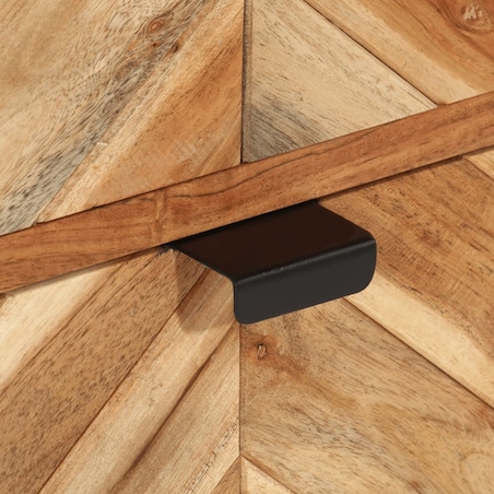 vidaXL Szafka łazienkowa, 40x30x100 cm, lite drewno akacjowe i żelazo