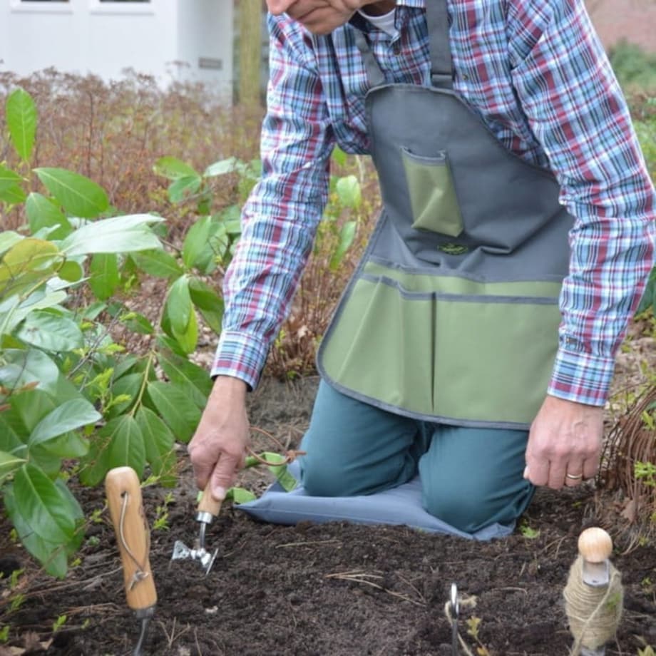 SZARY FARTUCH DO NARZĘDZI OGRODOWYCH