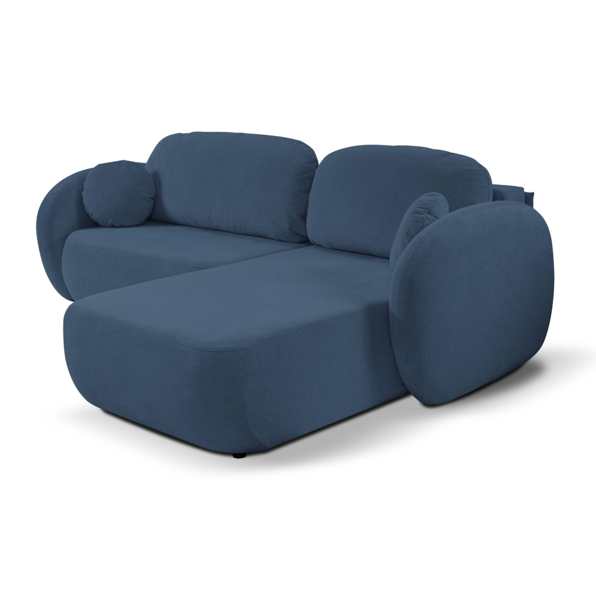 Nowoczesny narożnik rozkładany OLIVIO prawy - granatowy