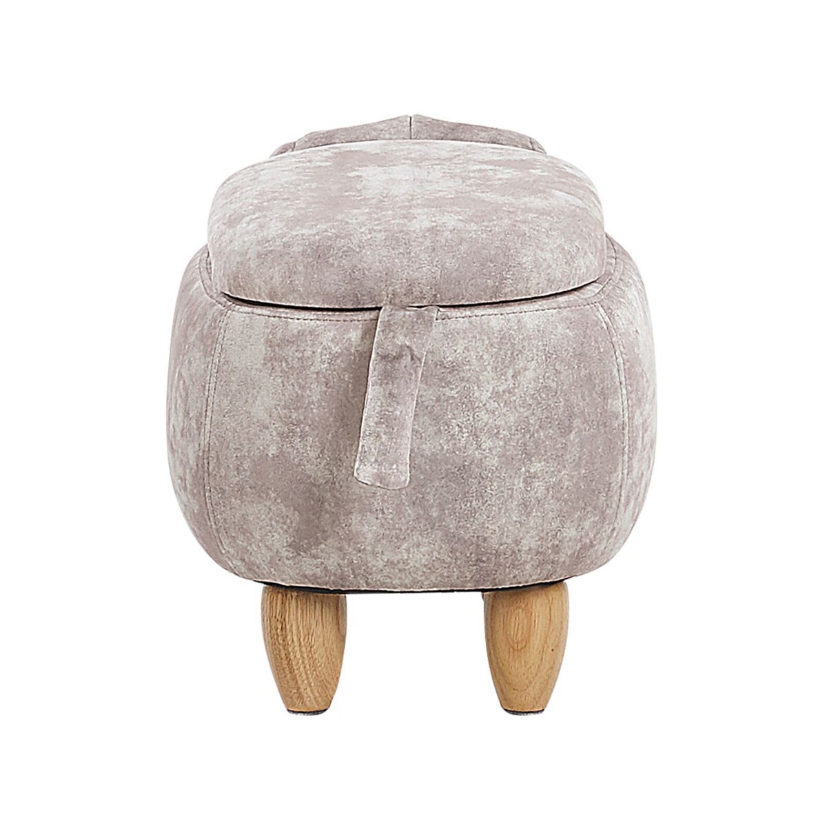 Pufa zwierzak ze schowkiem welurowa beżowa DOGGY