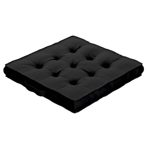 Poduszka na krzesło Kuba, czarny, 40 x 40 x 6 cm, Loneta