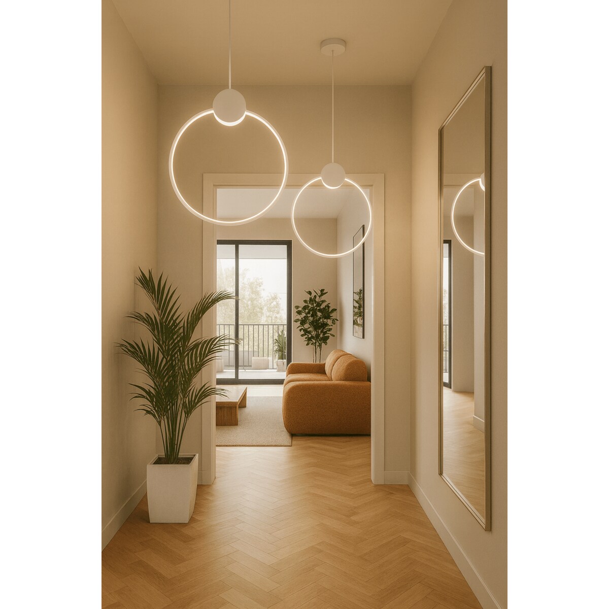 LAMPA WISZĄCA ZAFIRO M BIAŁA