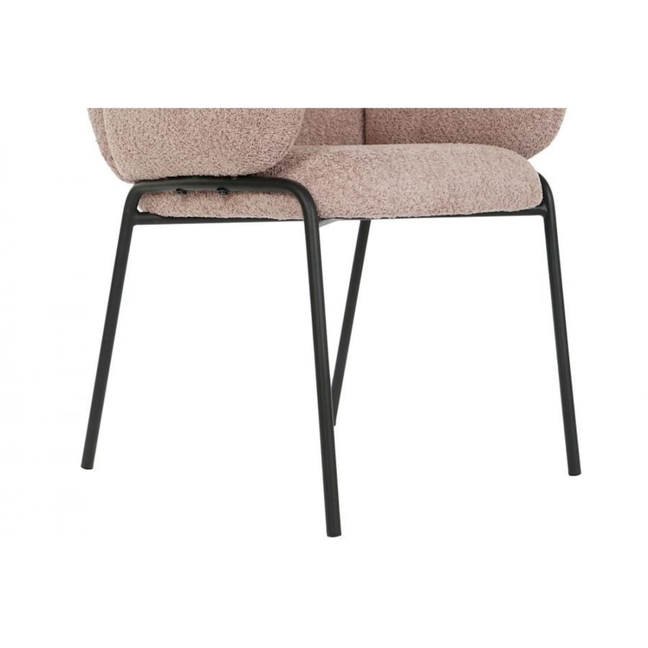 Krzesło tapicerowane FELIX różowe 88x66 cm