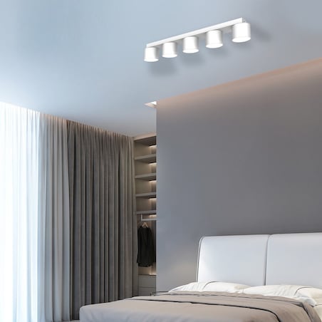 Minimalistyczna lampa sufitowa Dixie tuby do jadalni białe